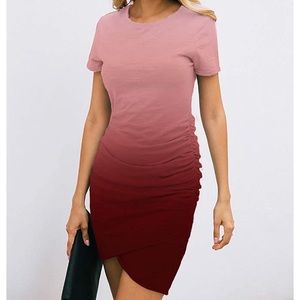 NWOT Maroon Ombré Casual Dress